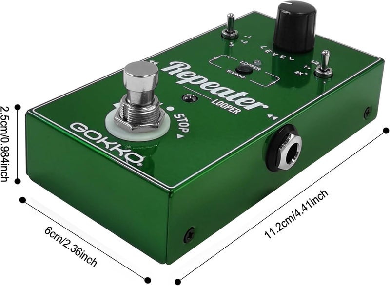 GOKKO REPEATER Looper Pedal GK-27 - Guitar Looper Pedal with Undo/Redo, 10-Minute Loop Time, True Bypass, and Easy Overdubbing for Live Performance & Practice - Image 4